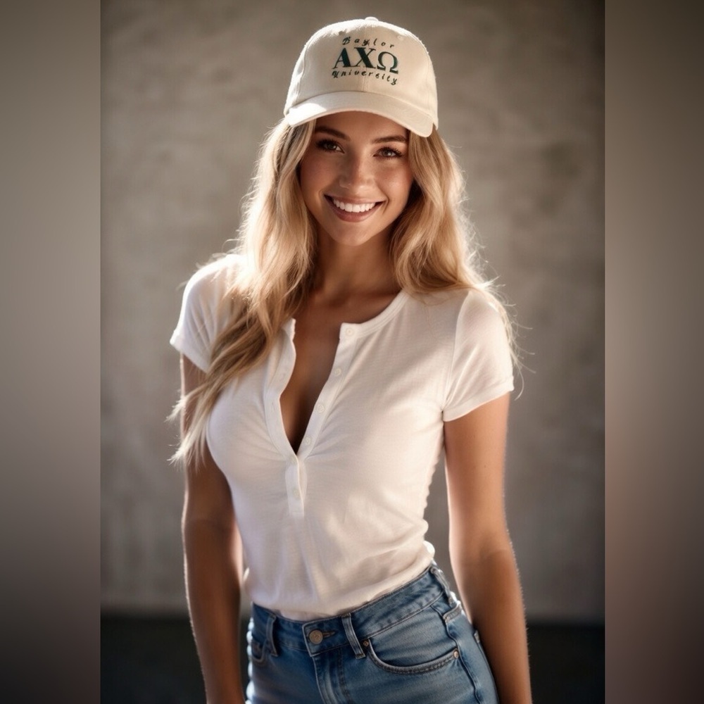ALPHA CHI OMEGA Baylor University Baseball Hat - Picture 4 of 11